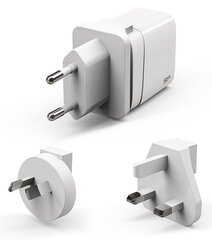 Silicon Power-matkasovitin USB/USB-C QM16 20W, valkoinen hinta ja tiedot | Puhelimen laturit | hobbyhall.fi