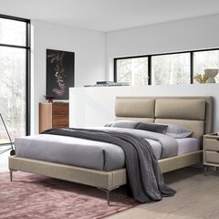 Sänky LENA patjalla HARMONY DELUX 160x200cm, beige hinta ja tiedot | Sängyt | hobbyhall.fi