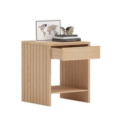 Yöpöytä SUNNY laatikolla 40x40xH50cm, melamiinitammi hinta ja tiedot | Yöpöydät | hobbyhall.fi