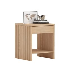 Yöpöytä SUNNY laatikolla 40x40xH50cm, melamiinitammi hinta ja tiedot | Yöpöydät | hobbyhall.fi