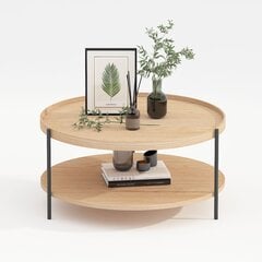 Sohvapöytä CINDY D80xH40cm, melamiinitammi hinta ja tiedot | Sohvapöydät | hobbyhall.fi
