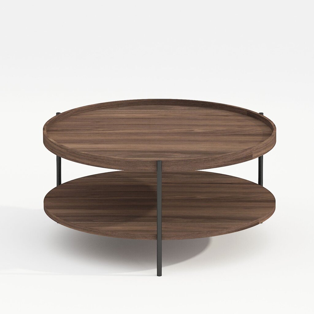 Sohvapöytä CINDY D80xH40cm, melamiini vaalea pähkinä hinta ja tiedot | Sohvapöydät | hobbyhall.fi