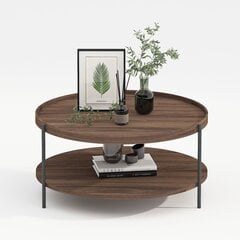 Sohvapöytä CINDY D80xH40cm, melamiini vaalea pähkinä hinta ja tiedot | Sohvapöydät | hobbyhall.fi