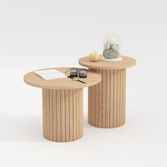 Sohvapöytä CINDY D40xH45cm, melamiinitammi hinta ja tiedot | Sohvapöydät | hobbyhall.fi