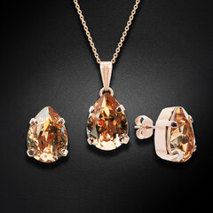 Naisten korusetti Diamond Sky Venus II (Golden Shadow) Swarovski kristalleilla DS00S409 hinta ja tiedot | Diamond Sky Jewelry Muoti | hobbyhall.fi
