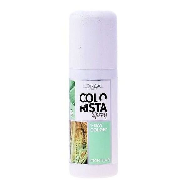 Väliaikainen väriaine L'Oreal Professionnel Paris Colorista Mint Spray 1 Dag Haarkleuring 75ml (75 ml) hinta ja tiedot | Hiusvärit | hobbyhall.fi