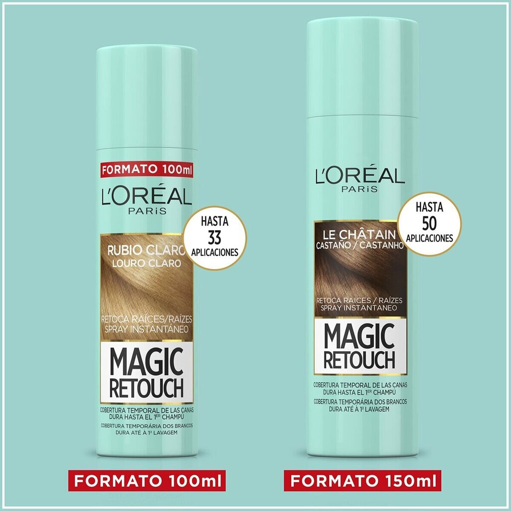 Peitesuihke harmaille hiuksille L'Oreal Make Up Magic Retouch 4-Blonde (100 ml) hinta ja tiedot | Hiusvärit | hobbyhall.fi