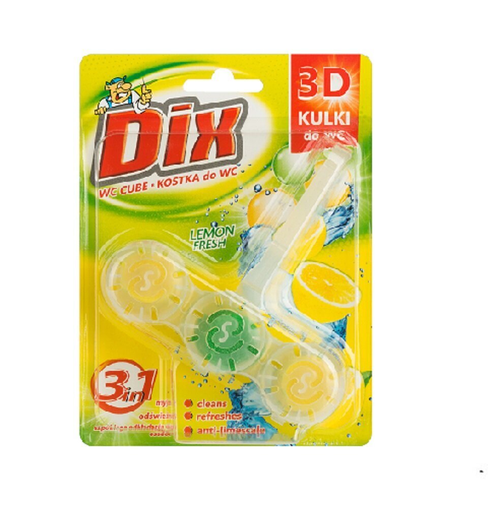 DIX 3D WC sisäosat Lemon Fresh, 40g hinta ja tiedot | Puhdistusaineet | hobbyhall.fi