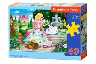 Castorland Prinsessa ja joutsen palapeli, 60 palaa hinta ja tiedot | Palapelit | hobbyhall.fi