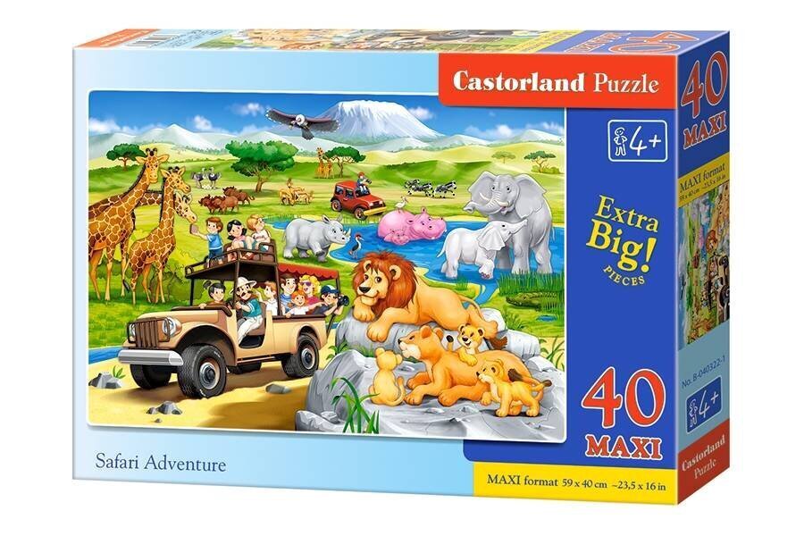 Castorland Safari Adventure Puzzle, 40 palaa hinta ja tiedot | Palapelit | hobbyhall.fi