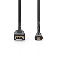 Videokaapeli HDMI A -liitin - HDMI-mikroliitin, 2m hinta ja tiedot | Kaapelit ja adapterit | hobbyhall.fi