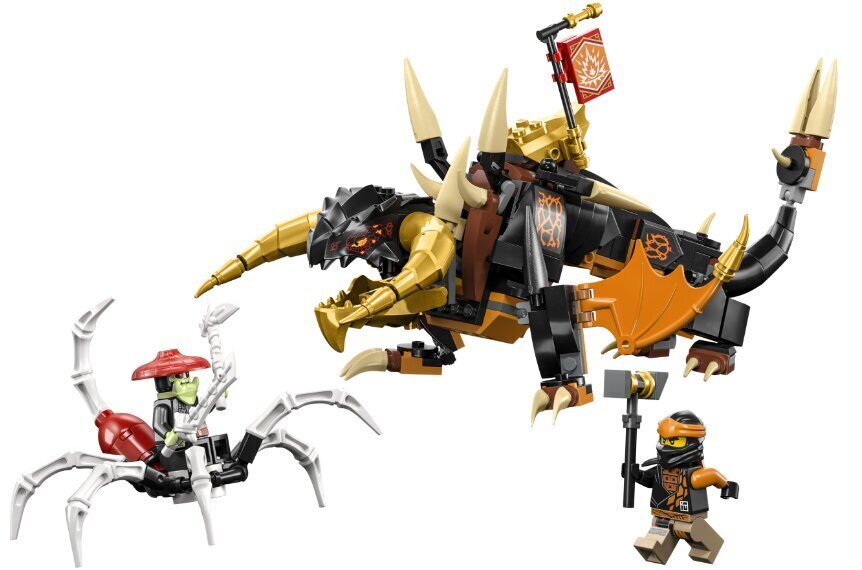 71782 LEGO® Ninjago® Colen maalohikäärme EVO + pehmotyyny Cat, 50 cm hinta ja tiedot | LEGOT ja rakennuslelut | hobbyhall.fi