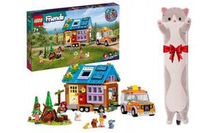 41735 LEGO® Friends Siirrettävä minitalo + pehmotyyny Cat, 50 cm hinta ja tiedot | LEGOT ja rakennuslelut | hobbyhall.fi