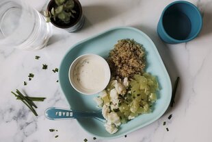 Lautanen liukumattomalla pohjalla Beaba, vaaleansininen, 4kk+ hinta ja tiedot | Beaba Vauvan ruokailutarvikkeet | hobbyhall.fi