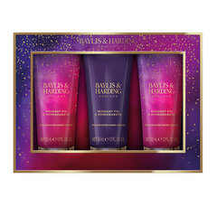 Käsivoide lahjasetti naisille Baylis & Harding Midnight Fig & Pomegranate Luxury Hand Treats, 3 x 50 ml hinta ja tiedot | Vartalovoiteet ja -emulsiot | hobbyhall.fi