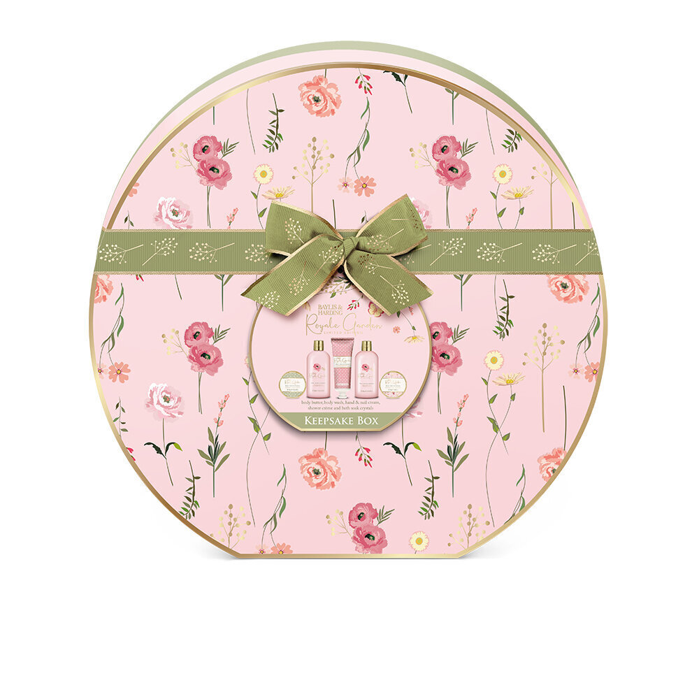 Lahjasetti naisille Baylis & Harding Royale Garden Rose, Poppy & Vanilla Luxury Hat Box hinta ja tiedot | Suihkusaippuat ja suihkugeelit | hobbyhall.fi