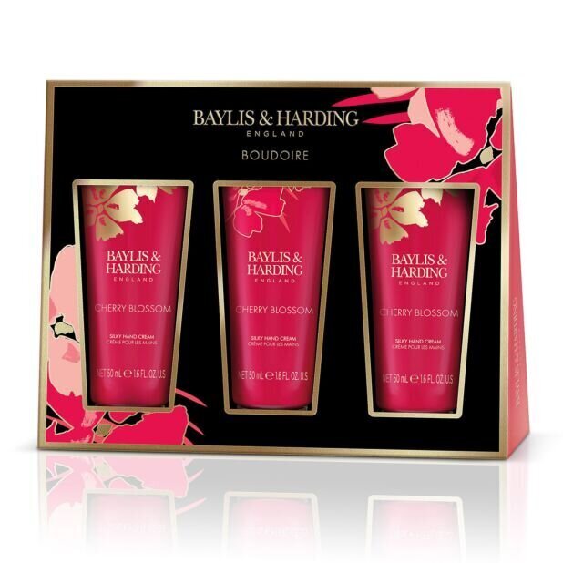 Käsivoidesetti Baylis & Harding Boudiore Cherry Blossom, 3 x 50 ml hinta ja tiedot | Vartalovoiteet ja -emulsiot | hobbyhall.fi