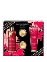 Lahjasetti naisille Baylis & Harding Boudiore Cherry Blossom Luxury Bathing Treats: kylpypallot 2 x 75 g + suihkuvoide 300 ml + käsi- ja vartalomaito 200 ml hinta ja tiedot | Suihkusaippuat ja suihkugeelit | hobbyhall.fi