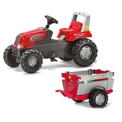 Rolly Toys Traktori perävaunulla, punainen hinta ja tiedot | Rolly Toys Lapset | hobbyhall.fi
