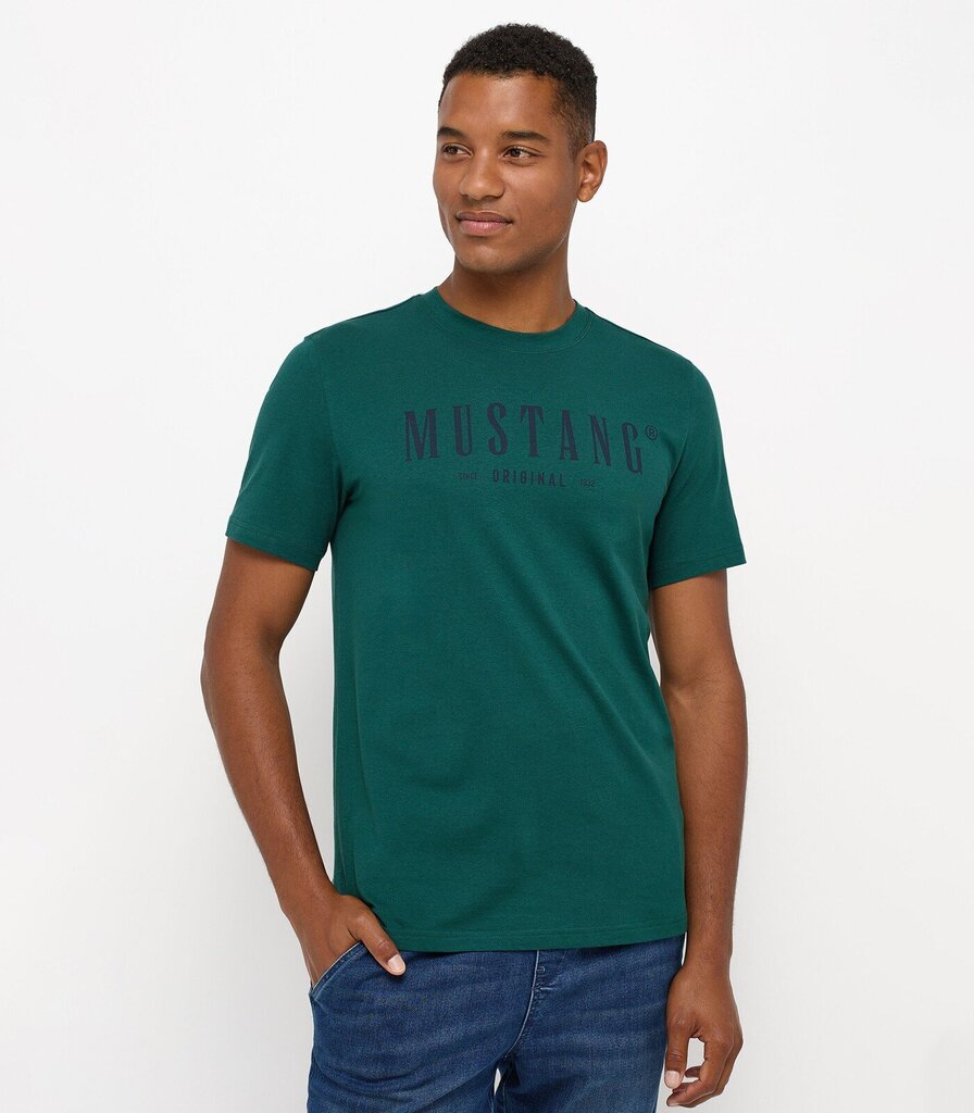 Mustang miesten T-paita 1014445*6485, tummanvihreä 4058823559966 hinta ja tiedot | Miesten T-paidat | hobbyhall.fi
