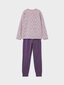 Name It lasten pyjamat 13221099*01, harmaa-vaaleanpunainen/lila 5715425947308 hinta ja tiedot | Tyttöjen kylpytakit ja pyjamat | hobbyhall.fi