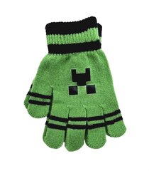 Javoli lasten Minecraft hanskat C54888 01, vihreä/musta C54888*01-ONE hinta ja tiedot | Poikien hatut, huivit ja käsineet | hobbyhall.fi