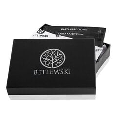BETLEWSKI® nahkainen luottokorttikotelo, musta BE-08-52882-Universaali hinta ja tiedot | Betlewski Muoti | hobbyhall.fi