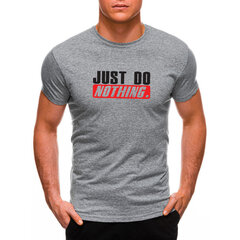 Miesten harmaa t-paita Just do nothing (Älä tee mitään) JS/712005-52953-XXL hinta ja tiedot | Miesten T-paidat | hobbyhall.fi