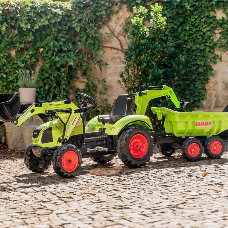 Polkutraktori perävaunulla - CLAAS AVEC, vihreä hinta ja tiedot | Poikien lelut | hobbyhall.fi