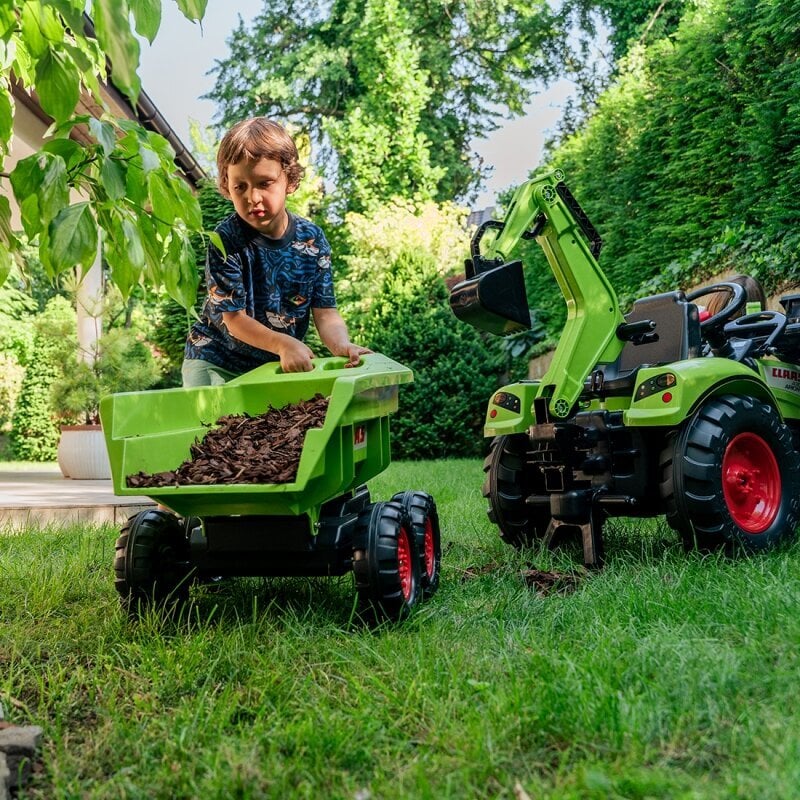 Polkutraktori perävaunulla - CLAAS AVEC, vihreä hinta ja tiedot | Poikien lelut | hobbyhall.fi