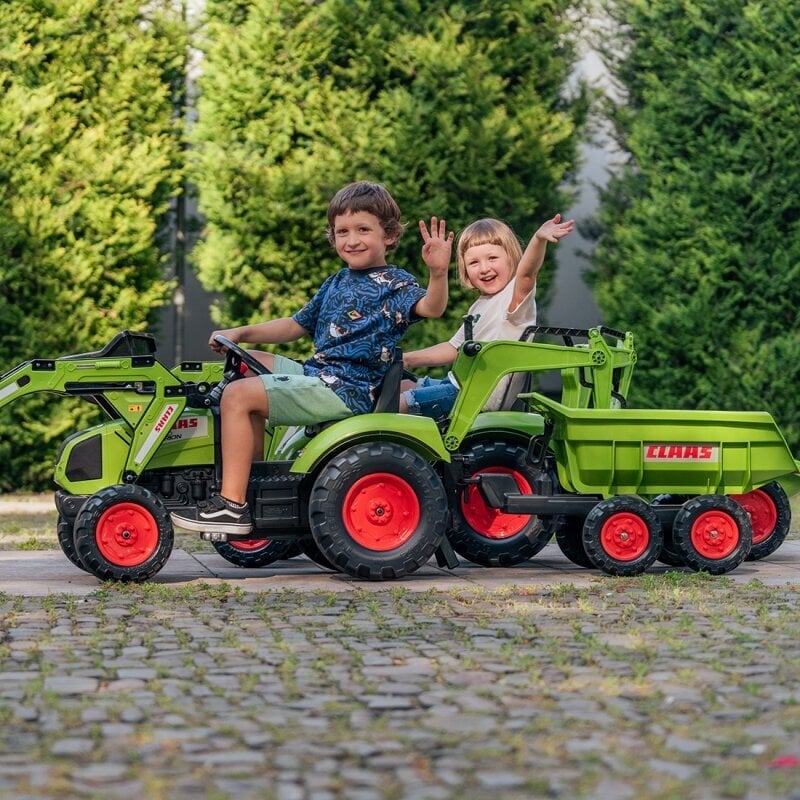 Polkutraktori perävaunulla - CLAAS AVEC, vihreä hinta ja tiedot | Poikien lelut | hobbyhall.fi