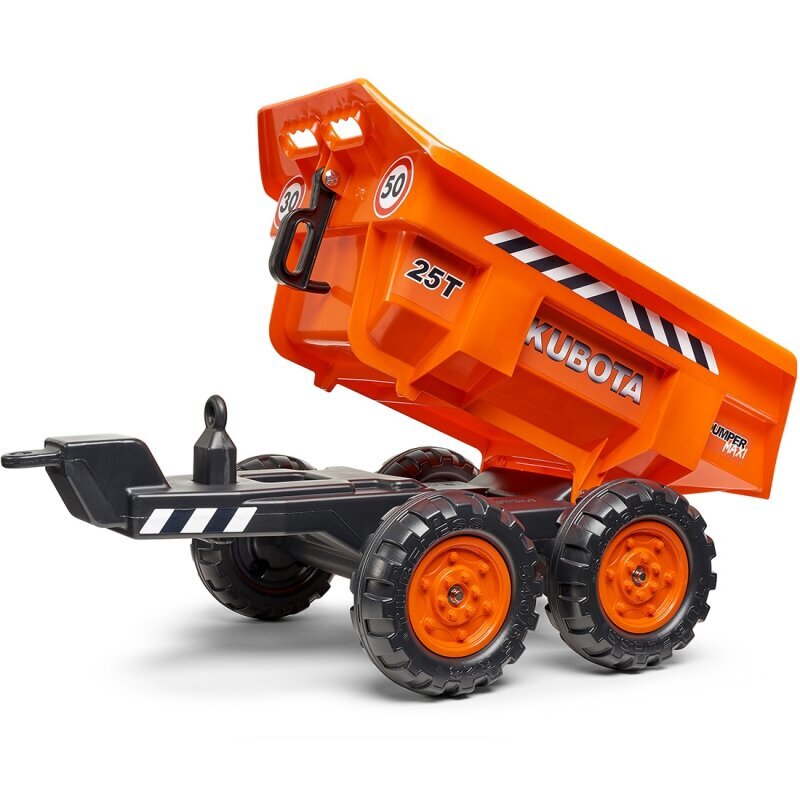 Suuri minitraktori perävaunulla ja lapiolla - Falk Kubota, punainen hinta ja tiedot | Poikien lelut | hobbyhall.fi