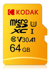 Kodak Micro SDXC UHS-I U3 V30 A1 hinta ja tiedot | Puhelimen muistikortit | hobbyhall.fi