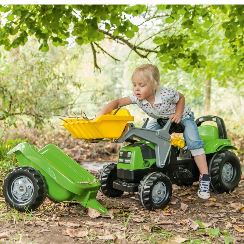 Rolly Toys Traktori, jossa on perävaunu ja lapio, Vihreä hinta ja tiedot | Poikien lelut | hobbyhall.fi