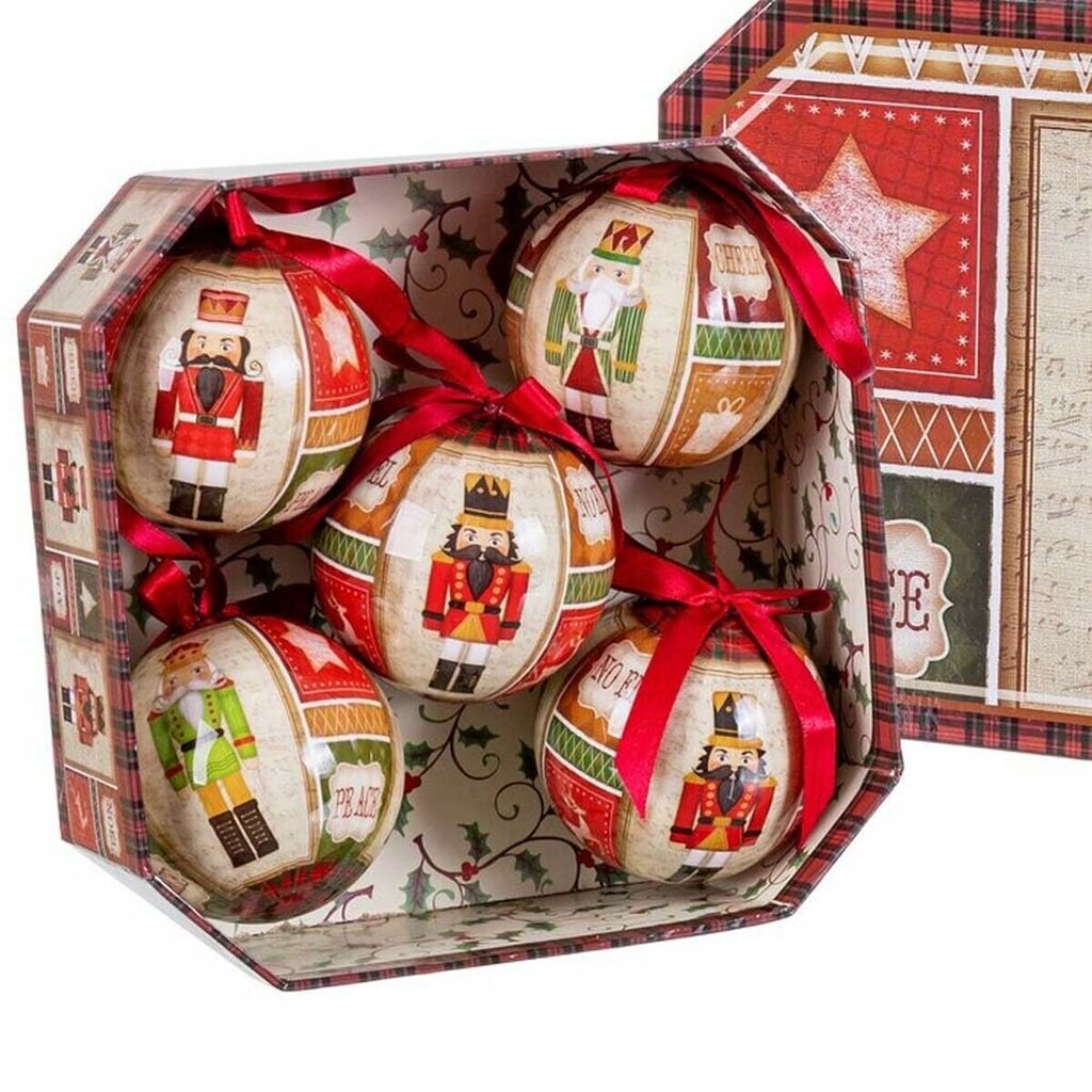 Joulupallot Pähkinänsärkijä 7,5 x 7,5 x 7,5 cm (5 osaa) hinta ja tiedot | Joulukuusen koristeet | hobbyhall.fi