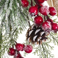 Joulukoriste Valkoinen Punainen Vihreä Luonnollinen Rottinki 55 cm hinta ja tiedot | Bigbuy Christmas Joulu | hobbyhall.fi