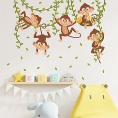 Lasten seinätarra Apinat hinta ja tiedot | Sisustustarrat | hobbyhall.fi