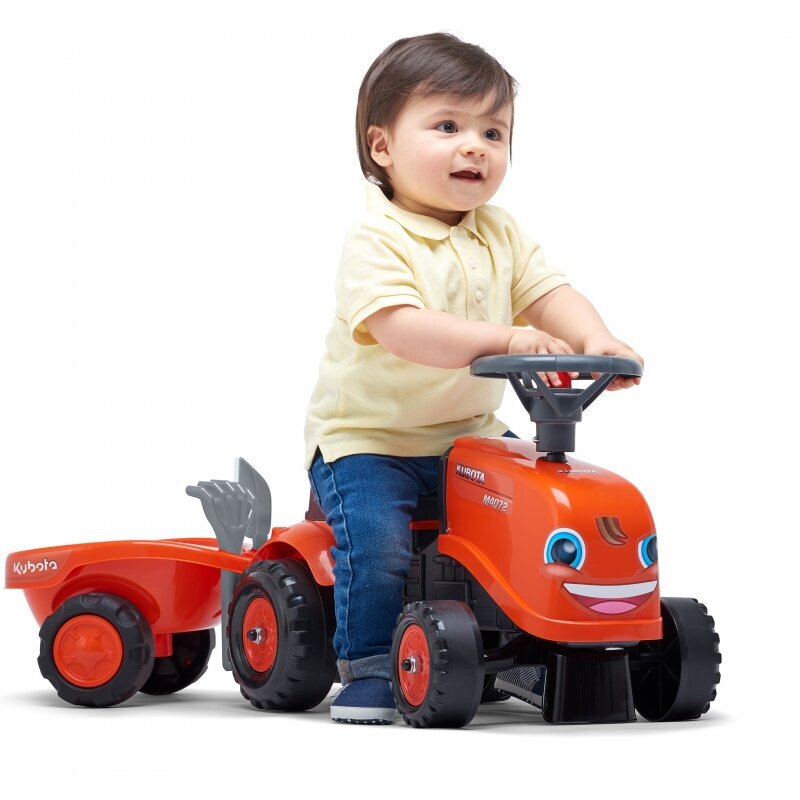 Falk Baby Kubota -polkutraktori, oranssi hinta ja tiedot | Vauvan lelut | hobbyhall.fi