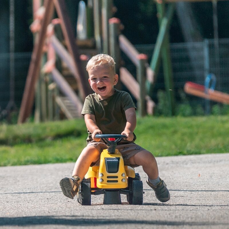 Falk Baby Komatsu -traktori, keltainen hinta ja tiedot | Vauvan lelut | hobbyhall.fi