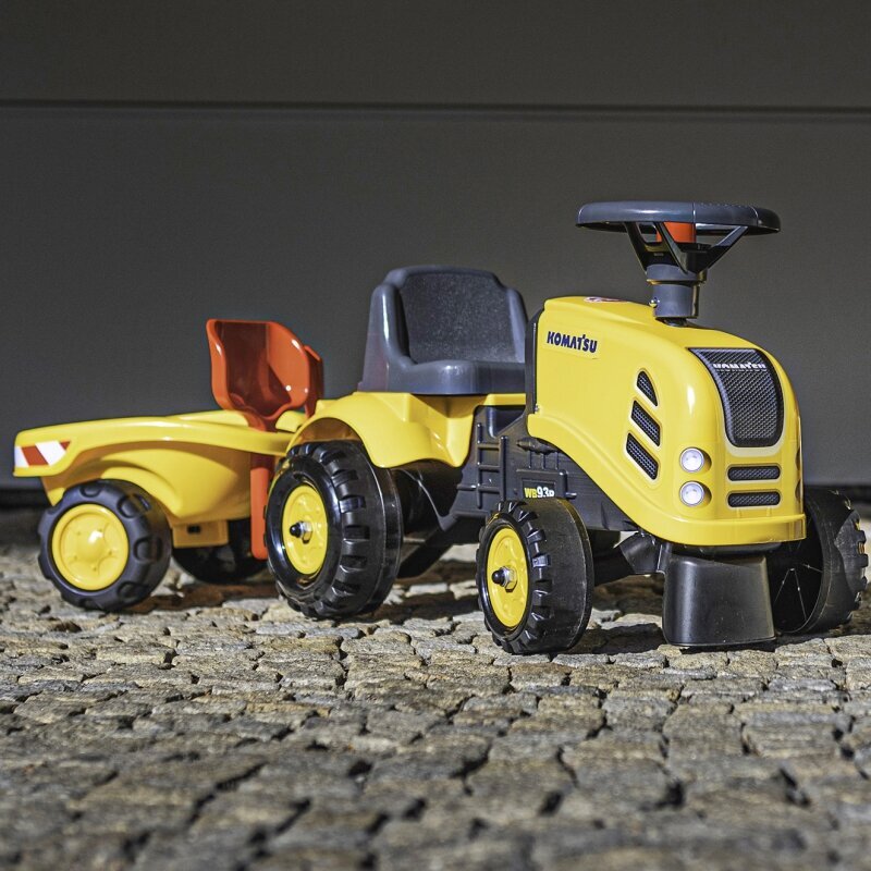 Falk Baby Komatsu -traktori, keltainen hinta ja tiedot | Vauvan lelut | hobbyhall.fi