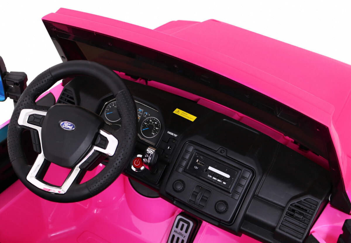 Ford Super Duty kaksoissähköauto, vaaleanpunainen hinta ja tiedot | Lasten sähköautot | hobbyhall.fi