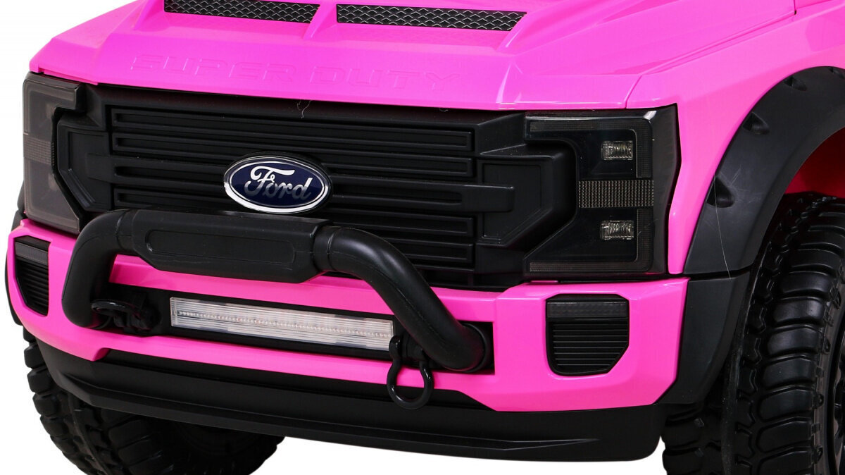Ford Super Duty kaksoissähköauto, vaaleanpunainen hinta ja tiedot | Lasten sähköautot | hobbyhall.fi