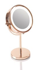 RIO Beauty MMST Ruusukulta Kaksipuolinen LED-kosmeettinen peili hinta ja tiedot | Kosmetiikkalaukut ja peilit | hobbyhall.fi