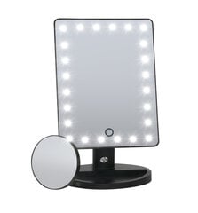 RIO Beauty MMSP 24 LED -Meikki Peili Mini Irrotettava 10x Suurenttava Peili hinta ja tiedot | Kosmetiikkalaukut ja peilit | hobbyhall.fi