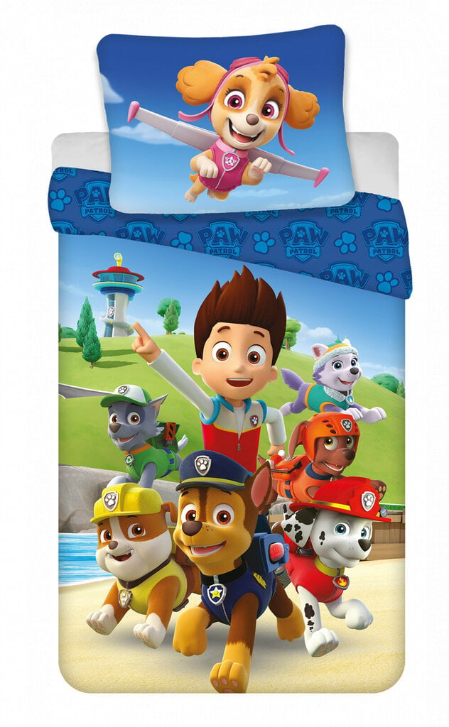 Paw Patrol Lasten vuodevaatesetti Microfibre 140×200 cm, 70×90 cm hinta ja tiedot | Vuodevaatteet lapsille | hobbyhall.fi