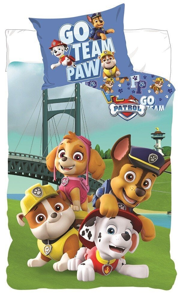 Paw Patrol Go Team Lasten vuodevaatesetti 140x200cm, 70x90 cm hinta ja tiedot | Vuodevaatteet lapsille | hobbyhall.fi