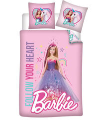 Barbie Follow Your Heart Lasten vuodevaatesetti (small) 100×135 cm, 40×60 cm hinta ja tiedot | Vuodevaatteet lapsille | hobbyhall.fi
