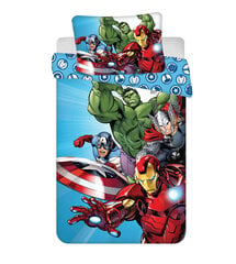 Avengers Light Blue Lasten vuodevaatesetti (small) 100×135 cm, 40×60 cm hinta ja tiedot | Vuodevaatteet lapsille | hobbyhall.fi