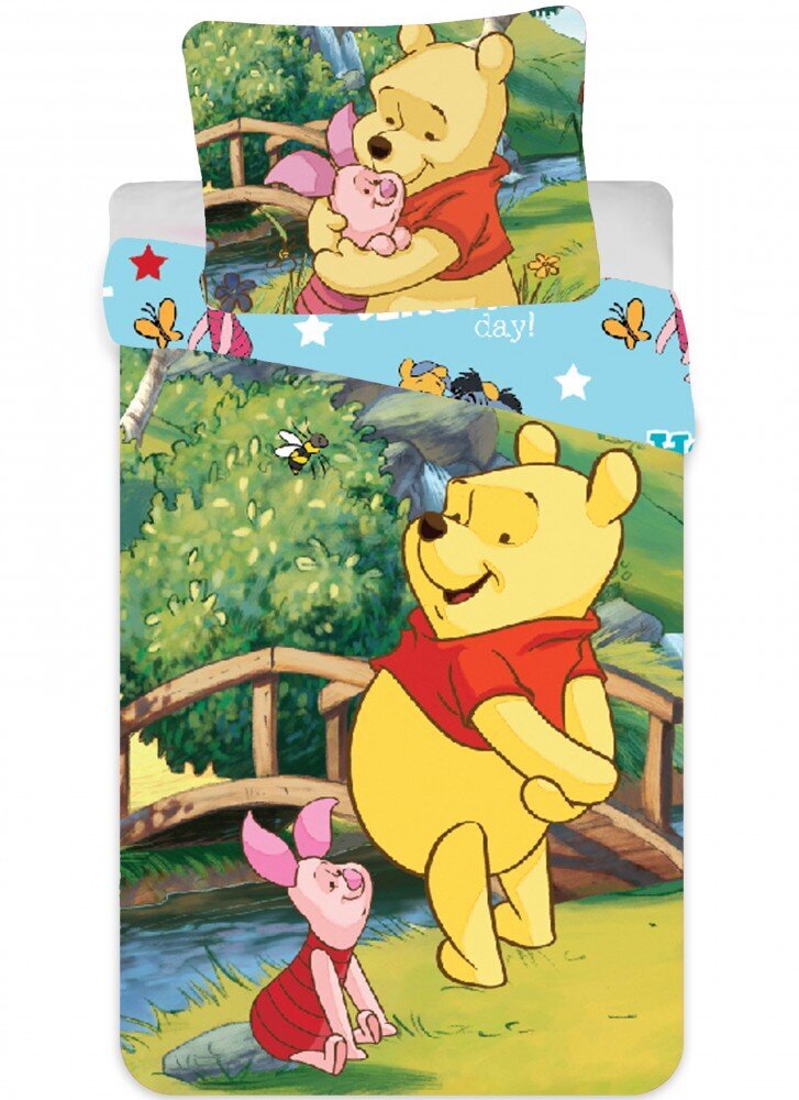 Disney Winnie the Pooh Lasten vuodevaatesetti (small) 90×140 cm, 40×55 cm hinta ja tiedot | Vuodevaatteet lapsille | hobbyhall.fi