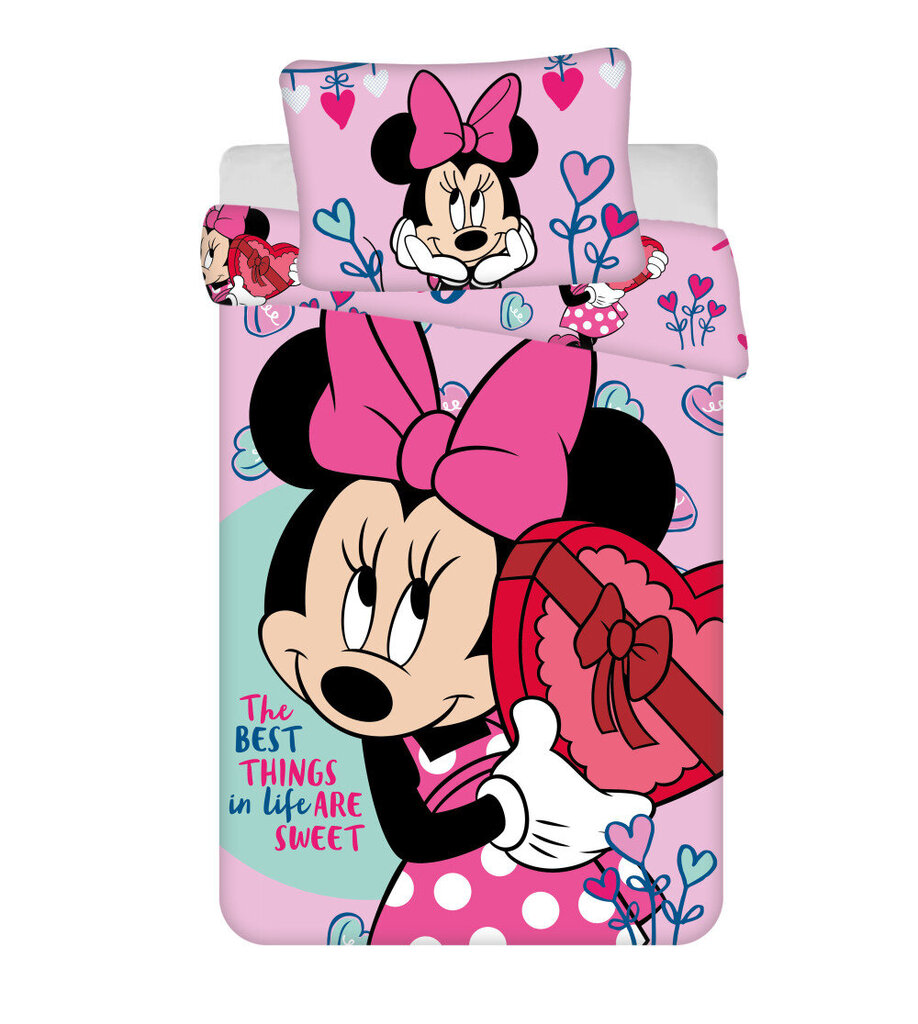 Disney Minnie Xoxo Lasten vuodevaatesetti (small) 100×135 cm, 40×60 cm hinta ja tiedot | Vuodevaatteet lapsille | hobbyhall.fi